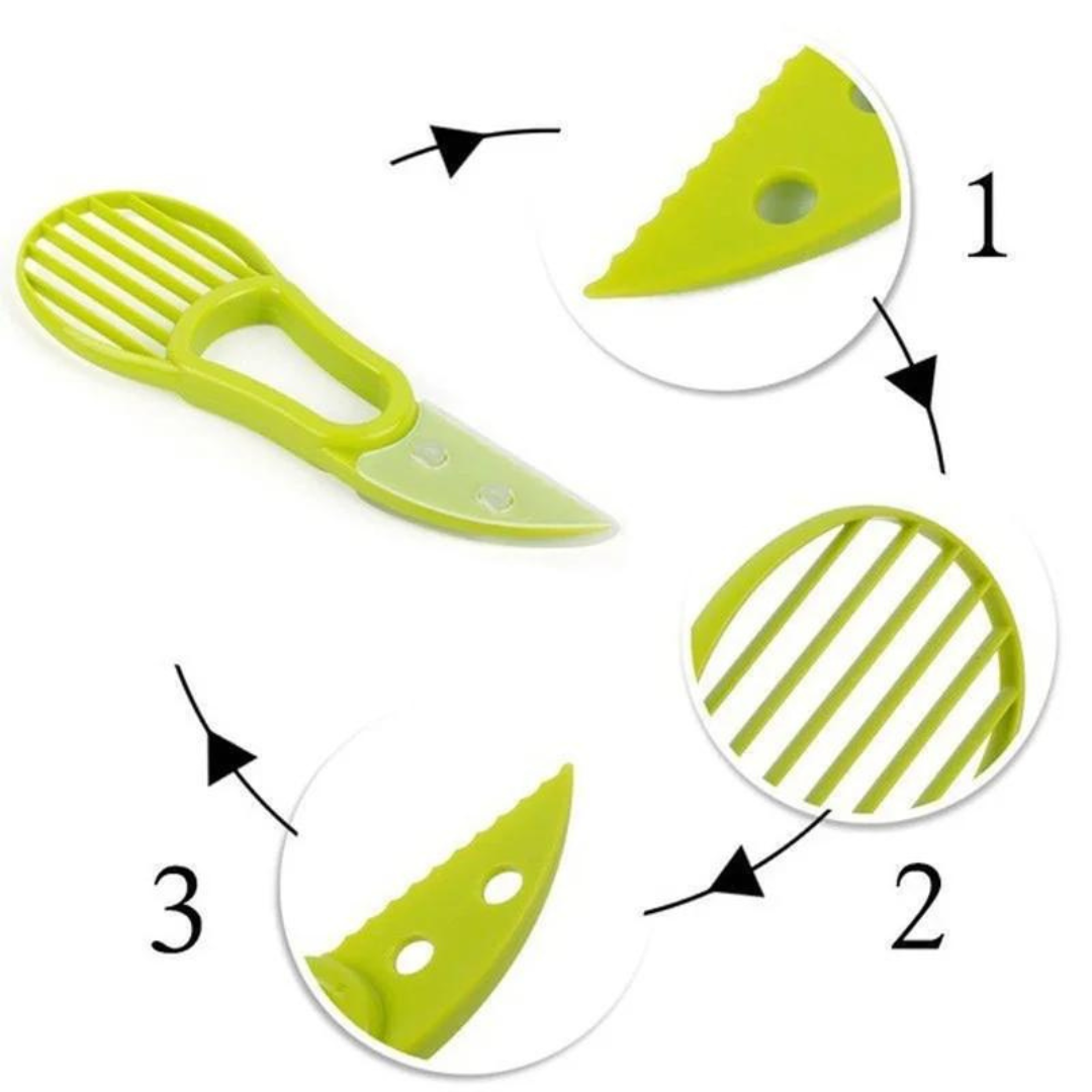 Avocado Ace: 3-in-1 Avocado Slicer