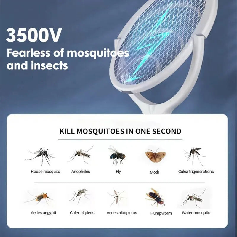 ZapMaster: 5-in-1 Electric Mosquito Swatter and Fly Zapper