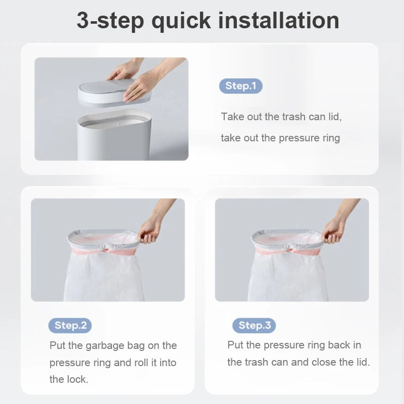 Smarty Bin: 7/9L Slim Waterproof Trash Can