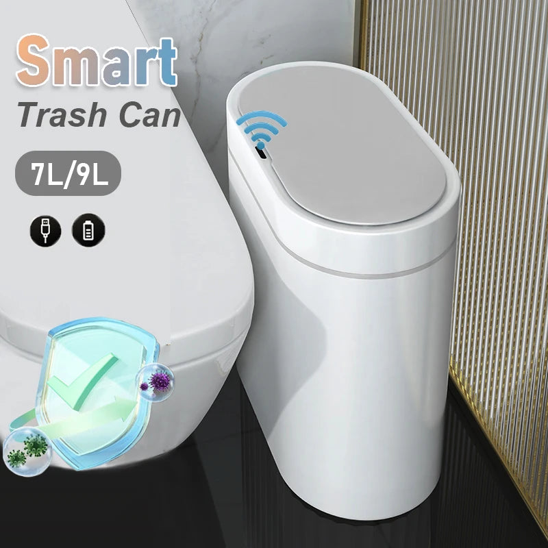 Smarty Bin: 7/9L Slim Waterproof Trash Can