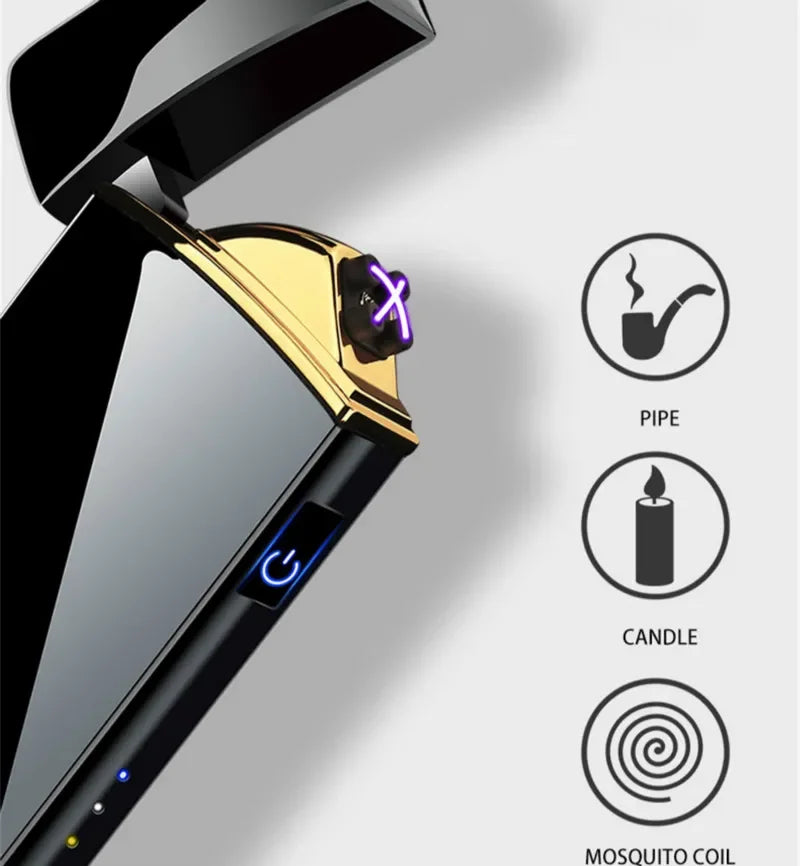 FlameFusion: Electric Windproof Lighter with LED Display