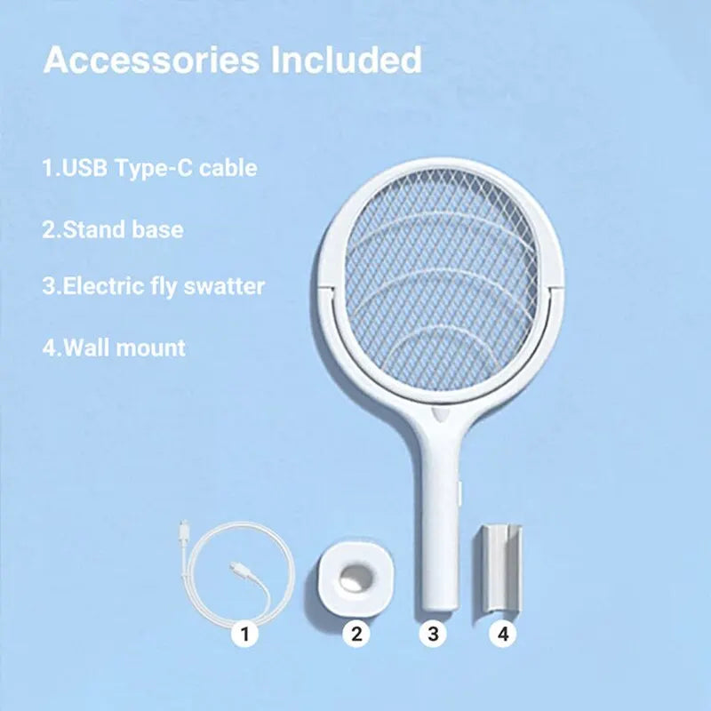 ZapMaster: 5-in-1 Electric Mosquito Swatter and Fly Zapper